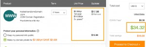 Godaddy Order Total - 2 Years